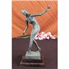 Image 1 : Signed Milo Jester W/ Drink Bronze Sculpture Statue Art Deco Marble Base