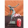Image 2 : Signed Milo Jester W/ Drink Bronze Sculpture Statue Art Deco Marble Base
