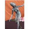 Image 5 : Signed Milo Jester W/ Drink Bronze Sculpture Statue Art Deco Marble Base