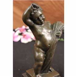 Art Deco Bronze Sculpture Statue Nude Baby Figurine