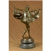 Image 3 : Signed Otto Poertzel Bat Dancer Bronze Sculpture Art Deco Nouveau Marble Figure