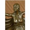 Image 4 : Signed Otto Poertzel Bat Dancer Bronze Sculpture Art Deco Nouveau Marble Figure