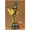 Image 2 : SIGNED GOLD PATINA ART DECO BRONZE SCULPTURE BY A. GORY NOUVEAU MARBLE FIGURINE