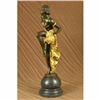 Image 3 : SIGNED GOLD PATINA ART DECO BRONZE SCULPTURE BY A. GORY NOUVEAU MARBLE FIGURINE