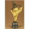 Image 4 : SIGNED GOLD PATINA ART DECO BRONZE SCULPTURE BY A. GORY NOUVEAU MARBLE FIGURINE