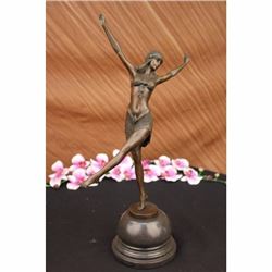 ART DECO CHIPARUS ART DECO BRONZE EXOTIC DANCER FIGURIN NOUVEAU MARBLE FIGURE