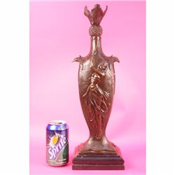 Signed ~Moreau~Sexy Girls Bronze Vase Statue Sculpture