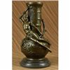 Image 1 : NUDE MAN BY MOREAU BRONZE VASE SCULPTURE FIGURINE