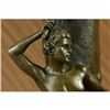 Image 5 : NUDE MAN BY MOREAU BRONZE VASE SCULPTURE FIGURINE