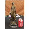 Image 2 : VINTAGE ART NOUVEAU ROMAN LADY BRONZE STATUE SCULPTURE