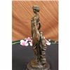 Image 3 : VINTAGE ART NOUVEAU ROMAN LADY BRONZE STATUE SCULPTURE