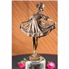 Image 1 : Young Girl Mid Dance Pose Bronze Figurine Statue Preiss