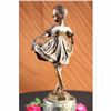 Image 4 : Young Girl Mid Dance Pose Bronze Figurine Statue Preiss