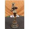 Image 5 : Bronze Marble Sculpture Statue Banjo Woman Music Song