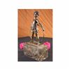 Image 1 : Bronze Marble Statue Pretty Girl playing Bookend Figure Figurine Art