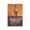 Image 4 : Bronze Marble Statue Pretty Girl playing Bookend Figure Figurine Art