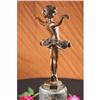 Image 2 : SIGNED PREISS CLASSY GIRL BALLERINA BRONZE STATUE FIGURINE MARBLE SCULPTURE