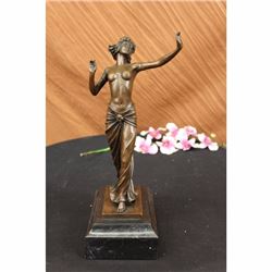 Roaring 20s Bronze Statue Vintage Theatre Movie Actress Figurine Sculpture