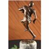 Image 3 : Bronze Marble Sculpture Statue Trophy Football Player