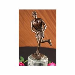 Bronze Statue Union League Rugby Football Player Trophy Sport Figurine
