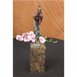 Vintage Bronze Bookend Sculpture Art Deco Figurine Sign Art Figure Marble