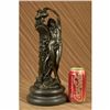Image 2 : Large Frustration Satyr and Nymph Nude Bronze Sculpture Mythical Figurine Figure