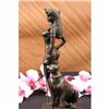 Image 4 : Signed Original Cesaro Egyptian Queen W/Guard Dog Sculpture Statue