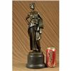 Image 2 : Signed Original Tusey Farmer Girl Carry Wheat Bundle Bronze Sculpture Statue