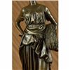 Image 5 : Signed Original Tusey Farmer Girl Carry Wheat Bundle Bronze Sculpture Statue