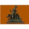 Image 1 : Signed French Artist Barye Roman Gladiator Sitting on Horse Bronze Sculpture