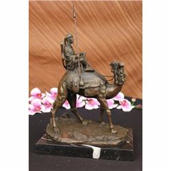 RARE LEONARD CAMEL RIDER POMPEIAN BRONZE BOOKEND LOST WAX HAND MADE