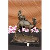 Image 1 : RARE LEONARD CAMEL RIDER POMPEIAN BRONZE BOOKEND LOST WAX HAND MADE