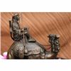 Image 3 : RARE LEONARD CAMEL RIDER POMPEIAN BRONZE BOOKEND LOST WAX HAND MADE