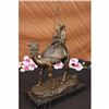 Image 4 : RARE LEONARD CAMEL RIDER POMPEIAN BRONZE BOOKEND LOST WAX HAND MADE