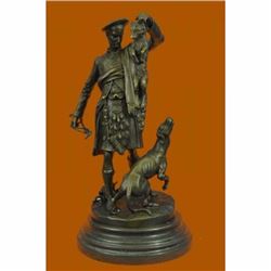 AFTER P.J. MENE. A PATINATED BRONZE GROUP OF A SCOTTISH HUNTER, THE KILL SALE