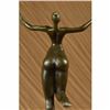 Image 5 : SIGNED JUNO BRONZE SCULPTURE CUBISM NUDE GIRL ABSTRACT MODERN ART STATUE FIGURE