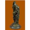 Image 4 : Signed Original Contemporary, hand-crafted bronze Sculpture Woman with Vail Sale
