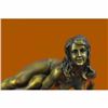 Image 5 : Hand Crafted Original Juno Naked Female Sitting on a Fist Bronze Sculpture Decor
