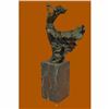 Image 3 : Signed Original J.Erte Sexy Woman with Flair Bronze Sculpture Marble Base Figure