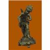 Image 1 : Hand Made Fairy Playing with a Bird Statue, 100% Bronze statues figurine Figure