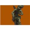 Image 4 : Hand Made Fairy Playing with a Bird Statue, 100% Bronze statues figurine Figure