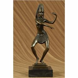 Egyptian Dancer with Exotic Costume by Allan Clark Bronze Sculpture Statue Decor