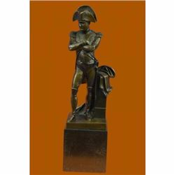 SIGNED FRECH EMPEROR NAPOLEON BRONZE STATUE ART DECO MARBLE FIGURINE SALE DECOR