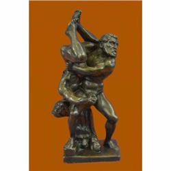 Vintage Victorian Bronze Clad Statue Sculpture Ercole  Lica Male Nude Hercules