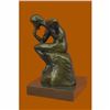 Image 3 : Rodin Thinker Symbol of Philosophy Bronze Sculpture Hot Cast Marble Base Figure