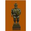 Image 1 : Hot Cast Botero Reproduction Roman Soldier Bronze Sculpture Marble Base Figurine