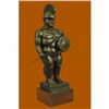 Image 2 : Hot Cast Botero Reproduction Roman Soldier Bronze Sculpture Marble Base Figurine
