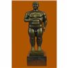 Image 1 : Handcrafted Cubby Male Bronze Sculpture Signed Original Milo Marble Figurine Art