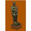 Image 4 : Handcrafted Cubby Male Bronze Sculpture Signed Original Milo Marble Figurine Art