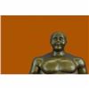 Image 5 : Handcrafted Cubby Male Bronze Sculpture Signed Original Milo Marble Figurine Art